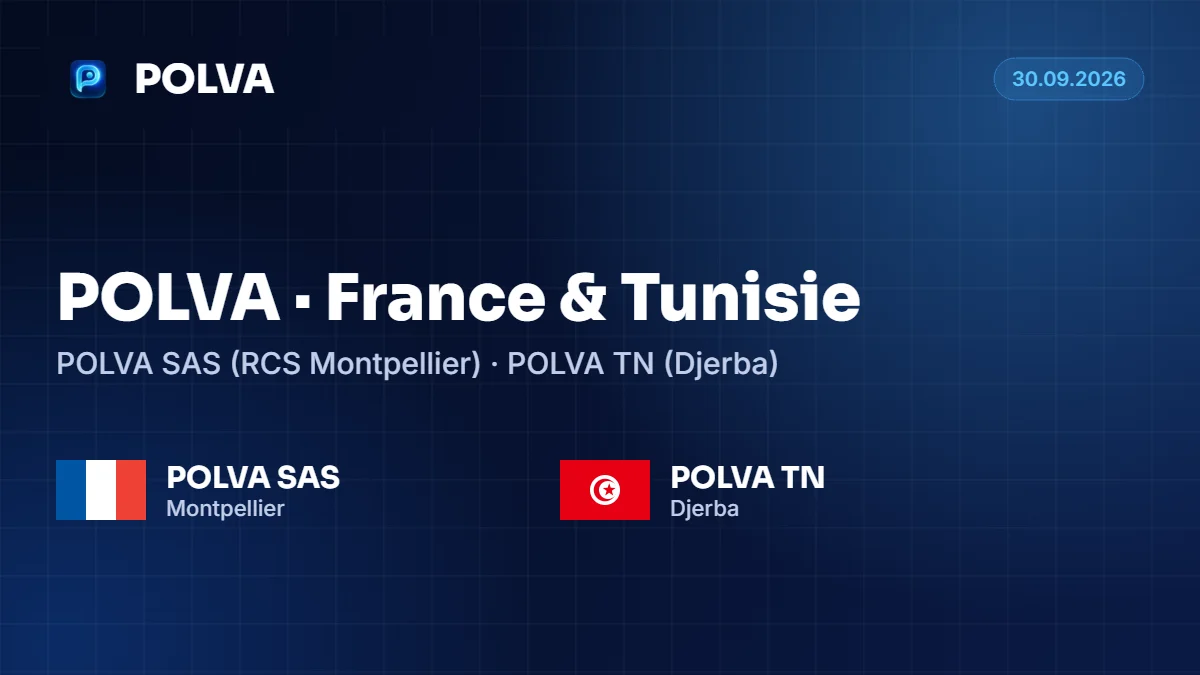 POLVA SAS en France et POLVA TN en Tunisie