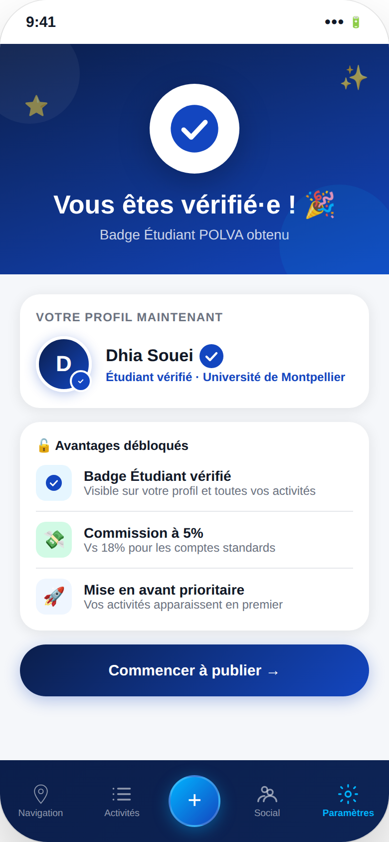 Badge étudiant vérifié